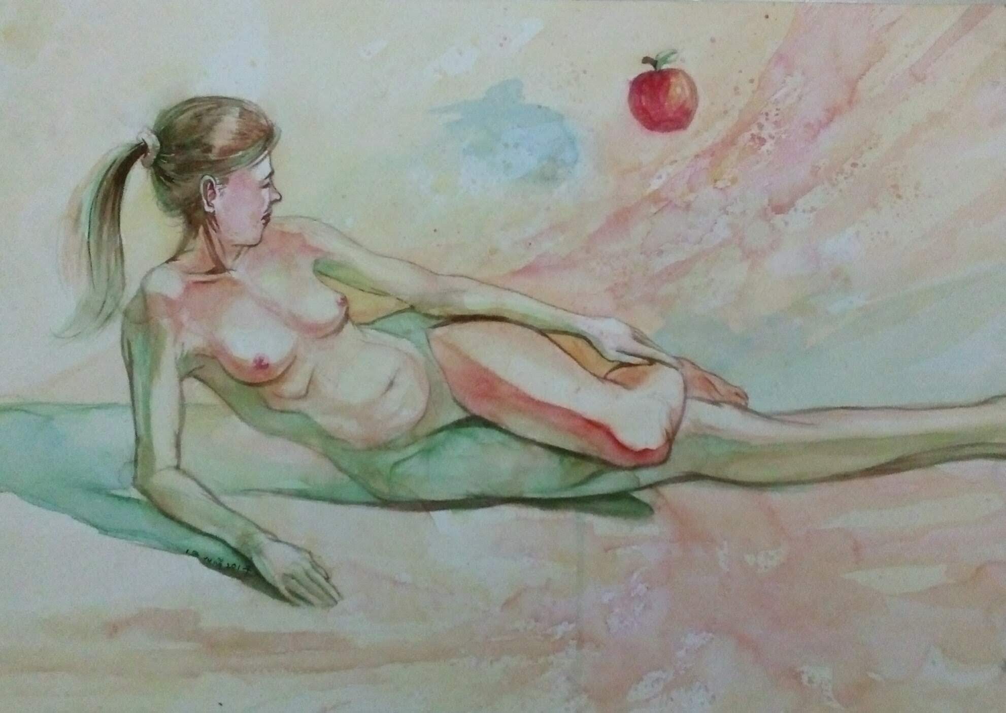 Cô gái và quả táo